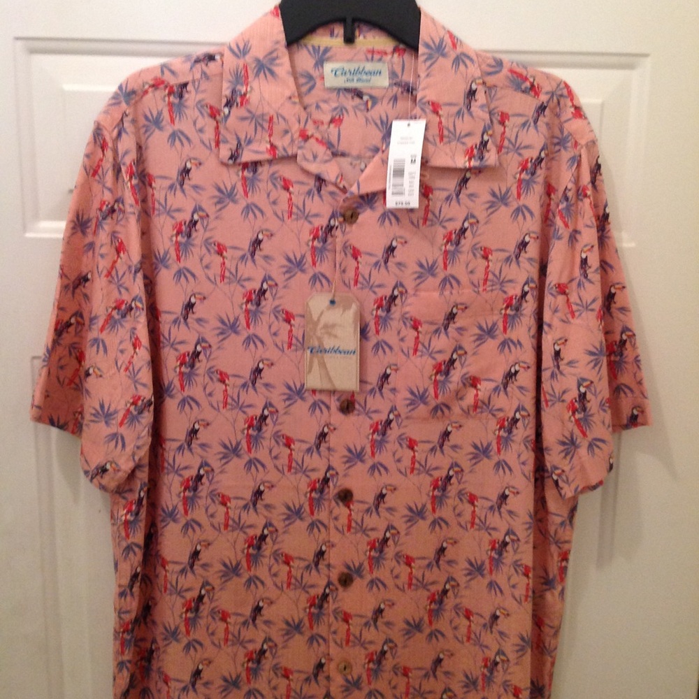 Caribbean short sleeve medium powder pink color